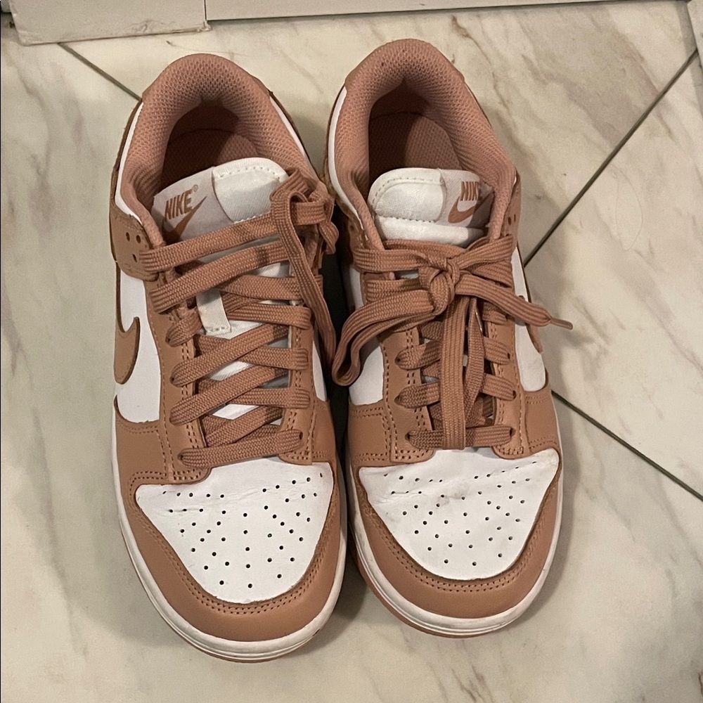 Nike Women's Brown and White Sneakers